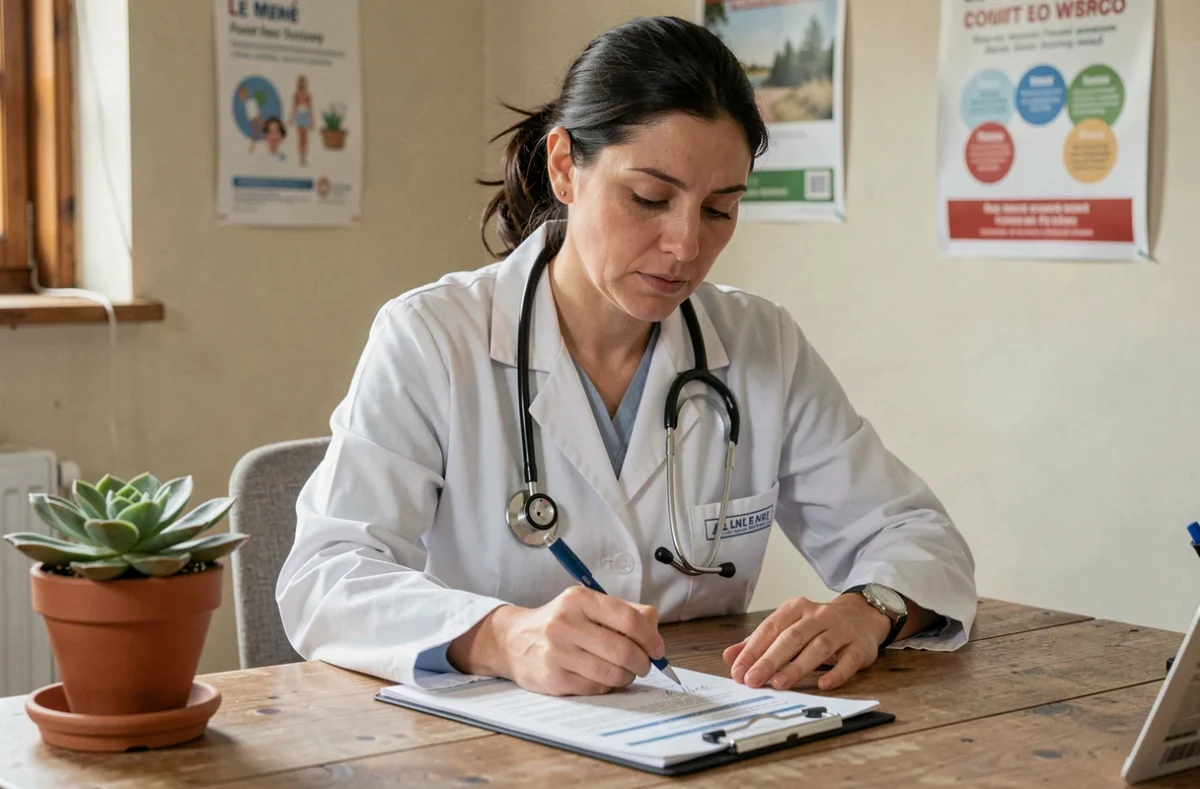 Dr Houda El Amoud, médecin généraliste à orientation pédiatrique au Mené, en consultation