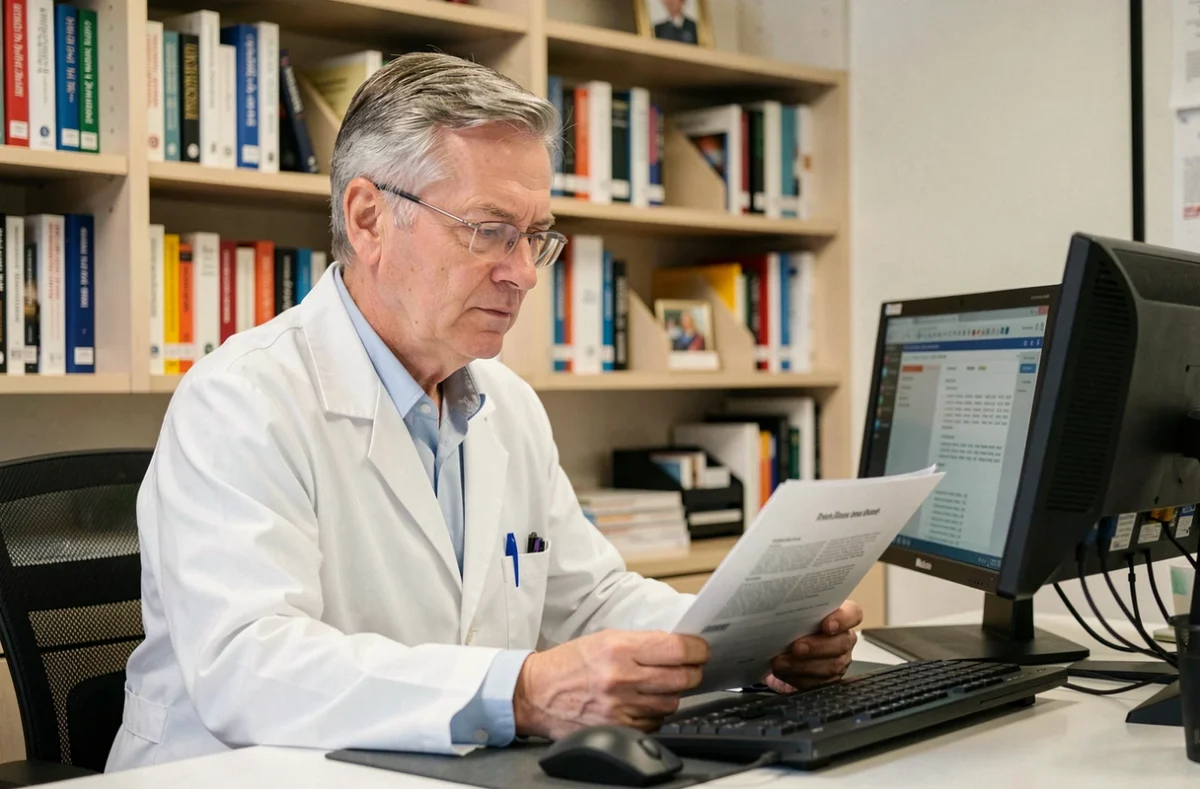 Dr Jean-François Salaun, pédiatre à l'Hôpital Privé des Côtes-d'Armor, au bureau