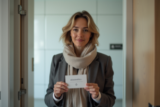 Femme élégante dans un bureau pratique pratique