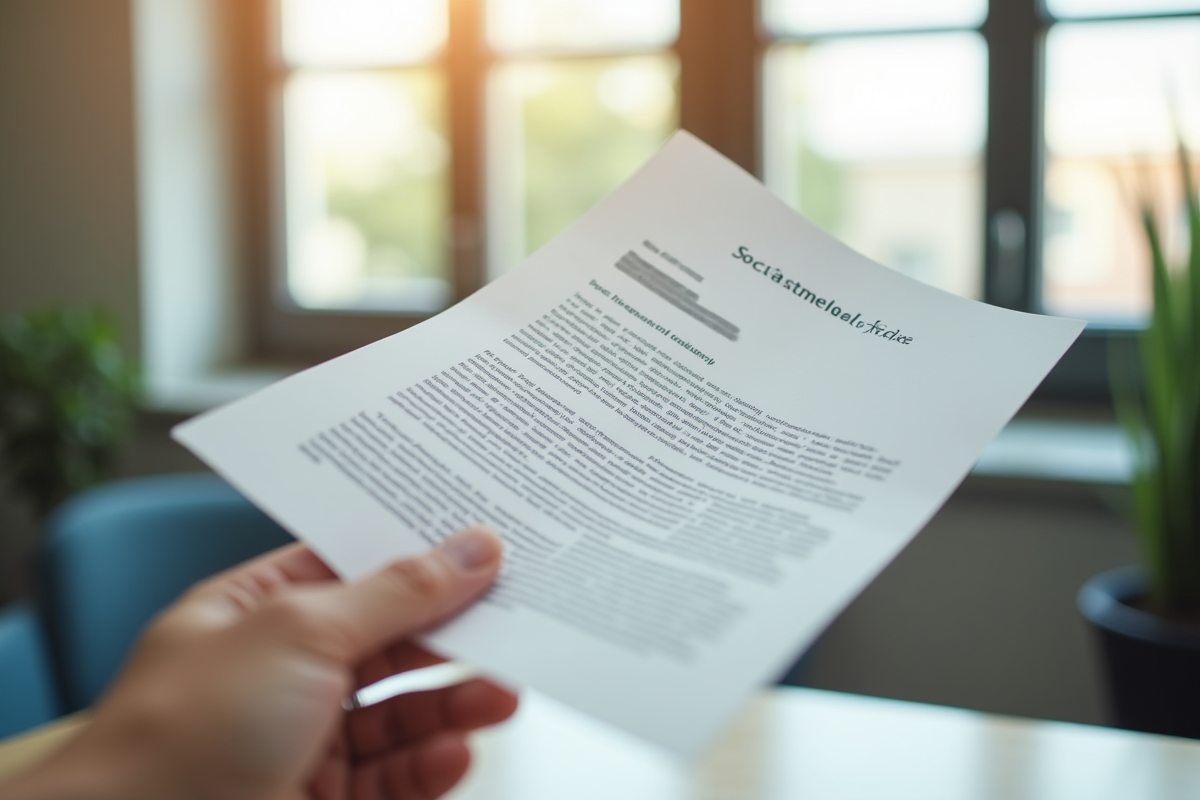 Main tenant une lettre d