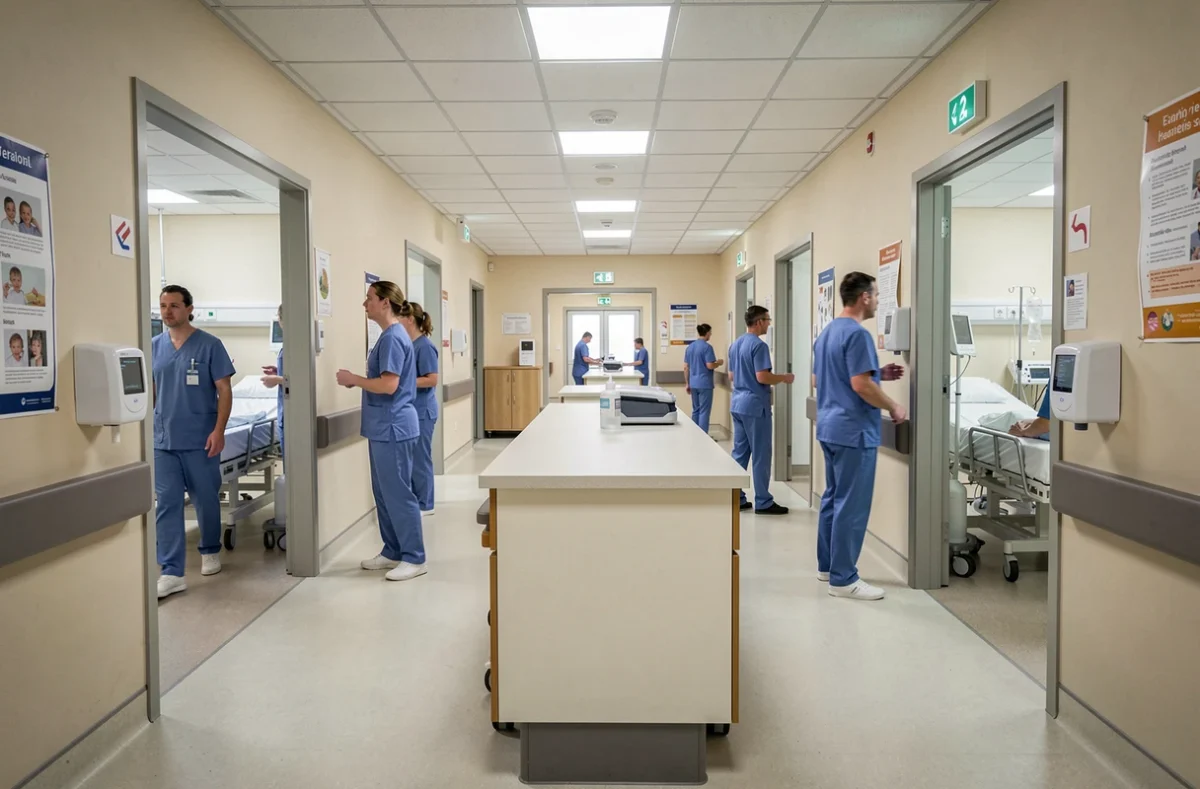Service de pédiatrie du Centre Hospitalier de Lannion-Trestel en activité